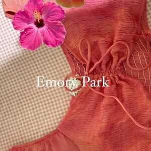 Emory Park Coral Sleeveless Top